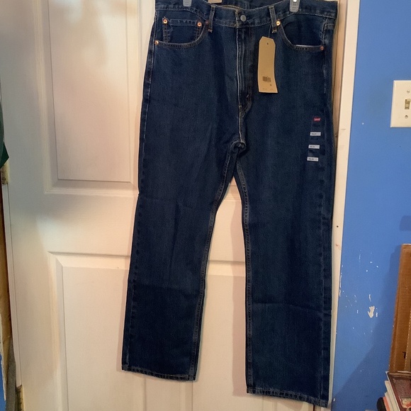 MEN’S 505 REGULARLEVIS BLUE JEANS SIZE 38x30 NWT - Picture 1 of 16